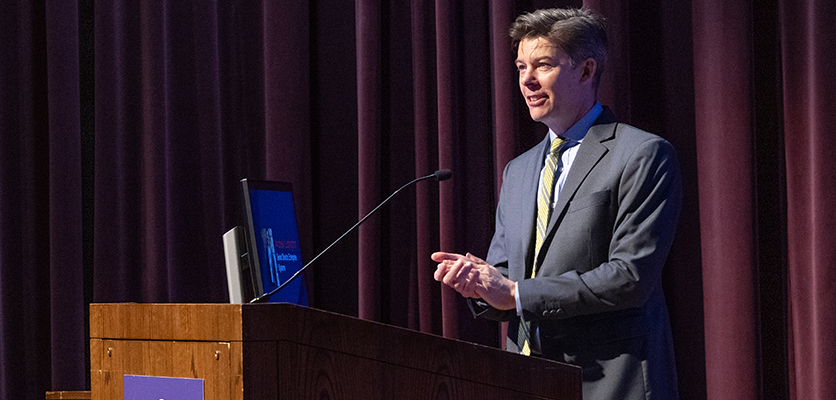 Andrew Ludington announces the PTEA winner
