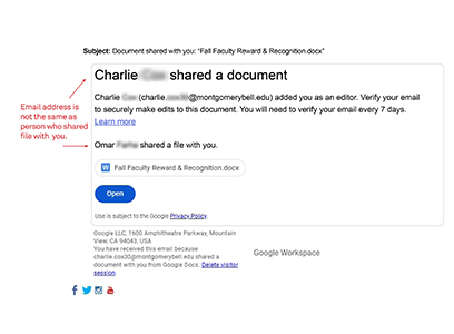 phishing email example
